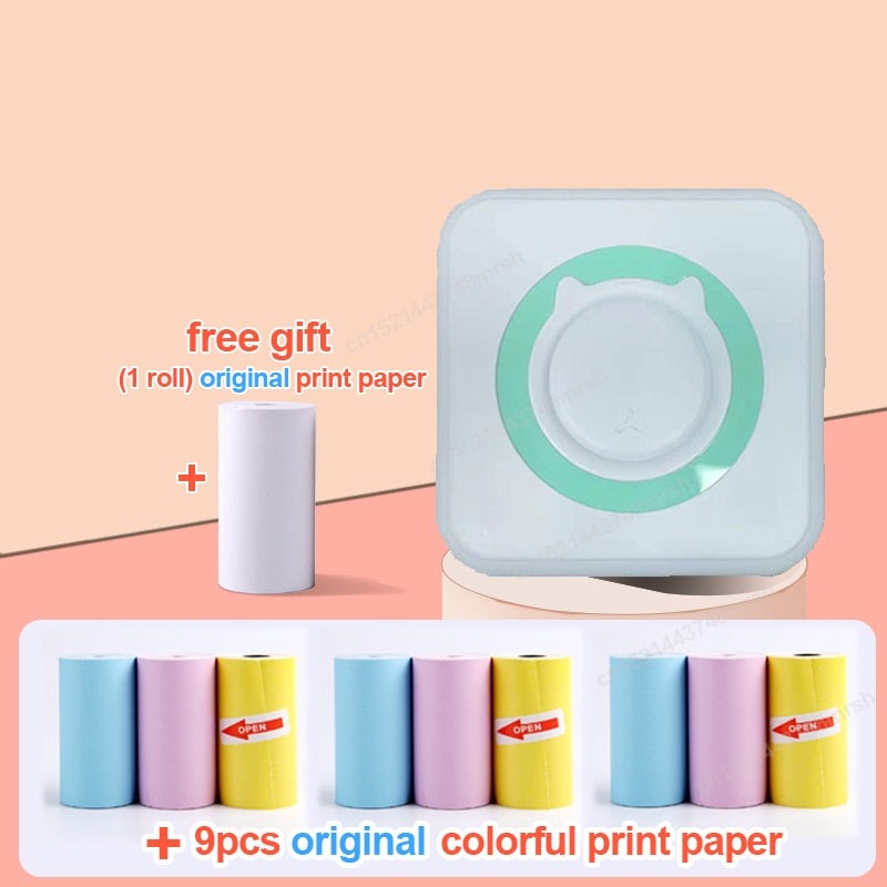 Mini Cat Shaped Instant Sticker Printer