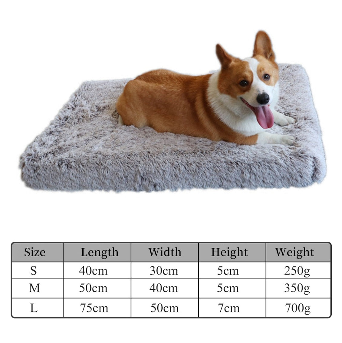 Long Plush Bed For Dogs