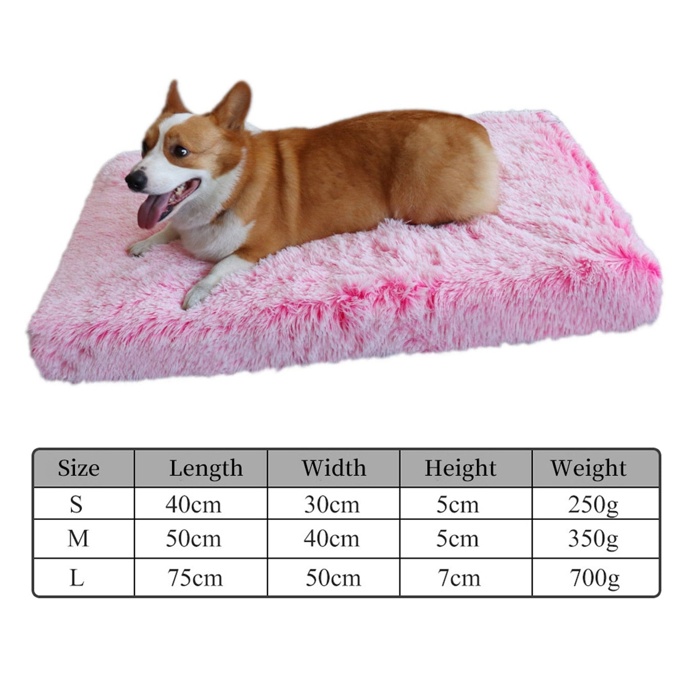 Long Plush Bed For Dogs