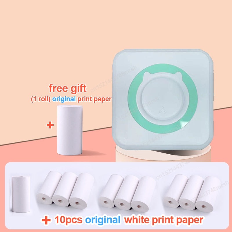 Mini Cat Shaped Instant Sticker Printer