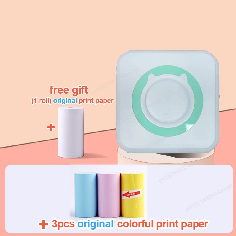 Mini Cat Shaped Instant Sticker Printer