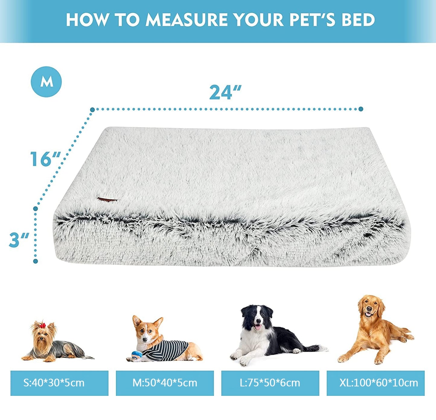 Long Plush Bed For Dogs