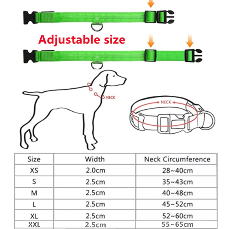 LED Glowing Collar For Pets